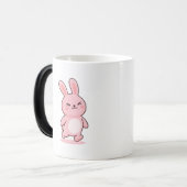 誇り高きウサギのミニマルかわいいスタイル モーフィングマグカップ (正面左)