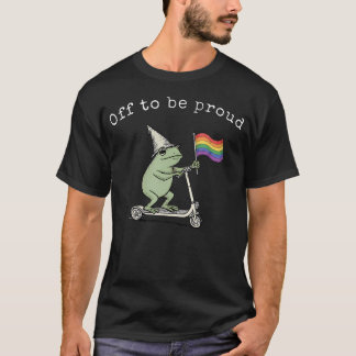 誇り高きカエル スクーター プライド LGBTQ Tシャツ