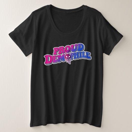 誇り高きデモフィル プラスサイズTシャツ (デザイン正面)