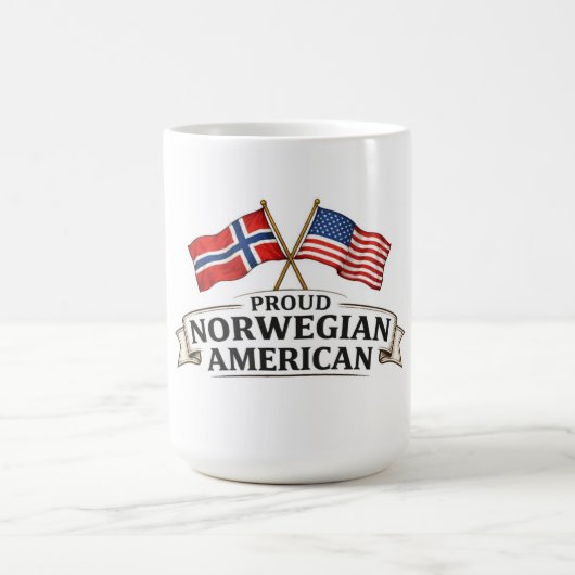 誇り高きノルウェー系アメリカ人 コーヒーマグ コーヒーマグカップ (中央)