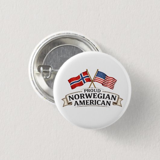 誇り高きノルウェー系アメリカ人 バッジ (正面&裏面)