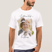 誇り高きパパとママのための思い出に残る子供の写真 Tシャツ (正面)