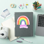 誇り高きパパ レインボー 父の日 シール (iPadカバー)