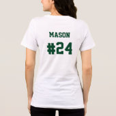 誇り高きフットボールママの試合日 トライブレンドＴシャツ (裏面)