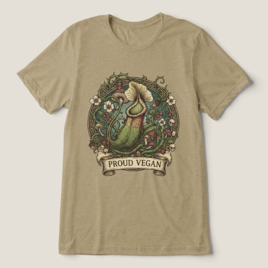 誇り高きヴィーガン ユーモア トライブレンドTシャツ (デザイン正面)