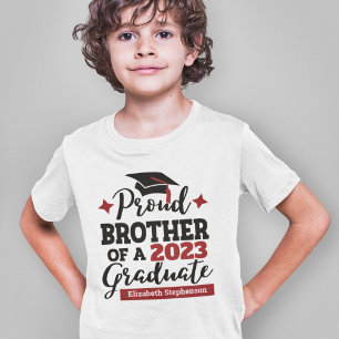 誇り高き兄弟 2023年卒業 黒赤キャップ 名前 Tシャツ