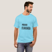 誇り高き教師のタイポグラフィーデザイン Tシャツ (正面フル)
