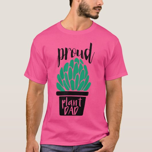 誇り高き植物パパ ガーデニングと多肉植物 Tシャツ (正面)