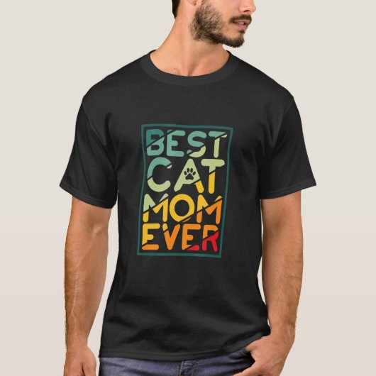 誇り高き猫のママ プロ猫ママ 最高の猫のママ Tシャツ (正面)