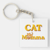 誇り高き猫ママ 母の日 ダブルサイド キーホルダー (正面)