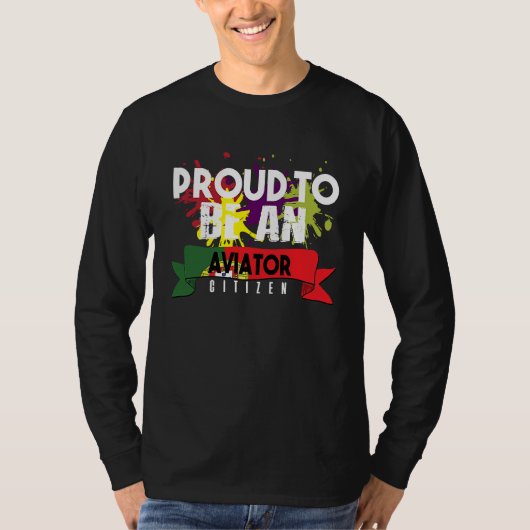 誇り高き航空従事者 市民 職業 キャリア ワーカー 苦労人 Tシャツ (正面)