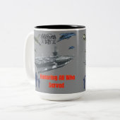 誇り高き軍のグレー ツートーンマグカップ (正面左)