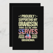 誇り高き軍人として孫を支える 招待状 (正面/裏面)