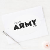 誇り高き軍人の妻 楕円形シール (封筒)