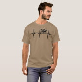 誇り高き野生の馬のための心臓の鼓動 レトロ Tシャツ (正面フル)