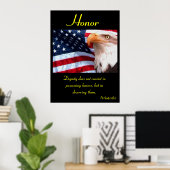 誇り高き鷹の下に知恵を称える ポスター (ホームオフィス)