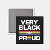 誇り高き黒人ゲイプライドLGBTプライド マグネット (正面/裏面)