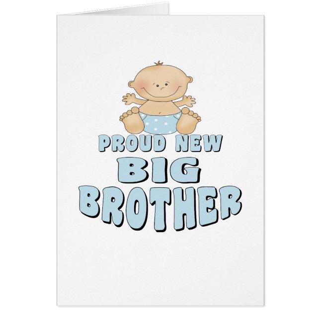 誇り高く新しいお兄さんの男の子 (正面)