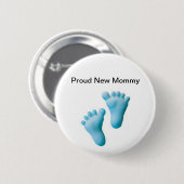 誇り高く新しいお母さん 缶バッジ (正面&裏面)