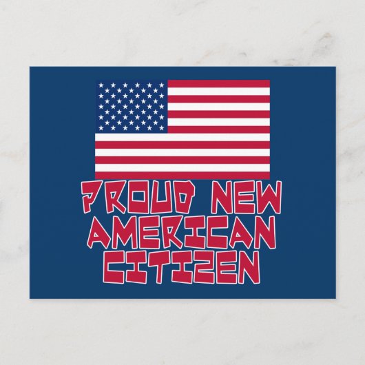 誇り高く新しいアメリカの市民 ポストカード (正面)