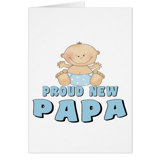 誇り高く新しいパパの男の子 (正面)