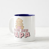 誇り高く新しいパパの男の子 ツートーンマグカップ (正面左)
