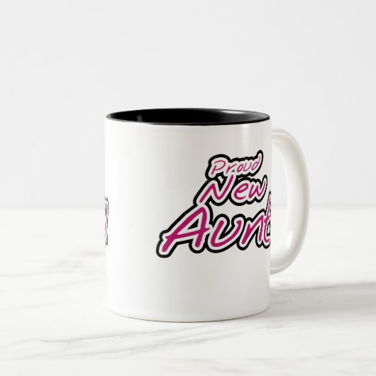 誇り高く新しい叔母さん ツートーンマグカップ (正面右)