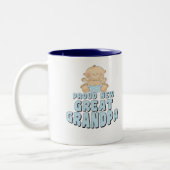 誇り高く新しい曾祖父の男の子 ツートーンマグカップ (左)