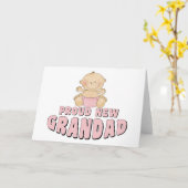 誇り高く新しい 祖父の女の子 カード (黄色い花)