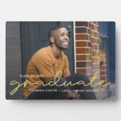 誇り高く書編集可能な色卒業プラーク フォトプラーク (正面)