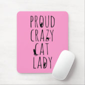 誇り高く熱狂するな猫の女性 マウスパッド (マウス)