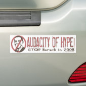 誇大宣伝のバンパーステッカーの大胆不敵 バンパーステッカー (車上)