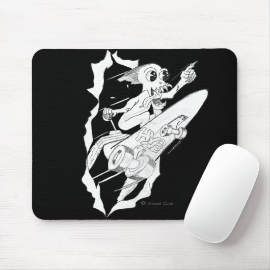 誇大宣伝: ロケットはスケートボードに動力を与えました マウスパッド (マウス)