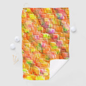 誇張されたエンボスの正方形のオーバーレイ投げ ゴルフタオル (インサイチュ)