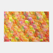 誇張されたエンボスの正方形のオーバーレイ投げ ドアマット (正面)