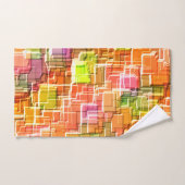 誇張されたエンボスの正方形のオーバーレイ投げ バスタオルセット (ハンドタオル)