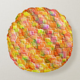 誇張されたエンボスの正方形のオーバーレイ投げ ラウンドクッション