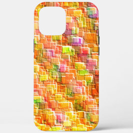 誇張されたエンボスの正方形のオーバーレイ投げ iPhone 12 PRO MAX ケース