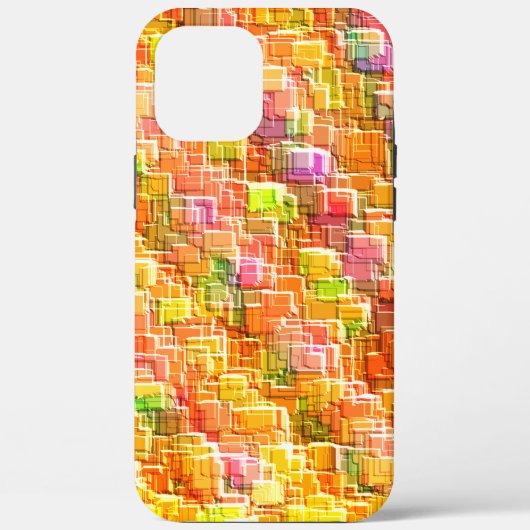 誇張されたエンボスの正方形のオーバーレイ投げ Case-Mate iPhoneケース (裏面)