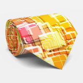 誇張されたエンボス加工の四角形オーバーレイの乱雑な配置 ネクタイ (ロール)