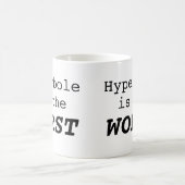 誇張は最悪 コーヒーマグカップ (中央)