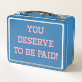 誇張女。お前は払われるに値する！ランチボックス メタルランチボックス (裏面)