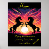 誉れは夕陽の平原に響き渡る ポスター (正面)