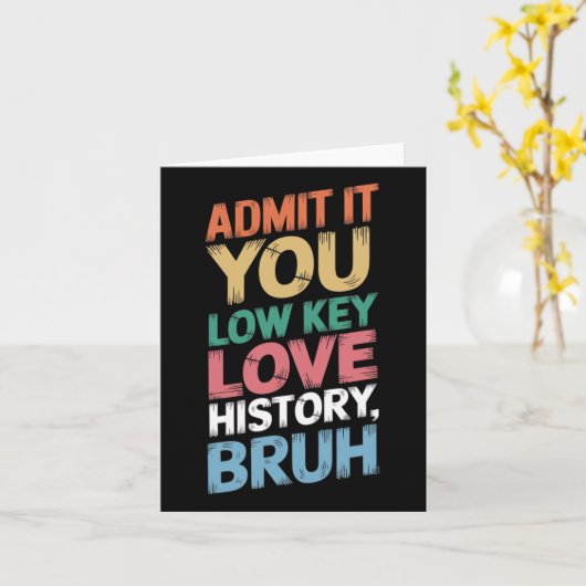 認める低い鍵愛の歴史ブルヒストおもしろい カード (黄色い花)