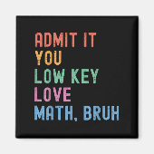 認める低い鍵愛Math Bruh先生 おもしろい マグネット (正面)