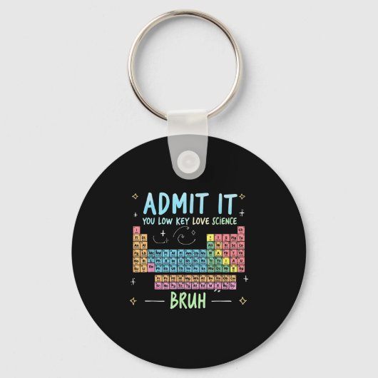 認める低鍵ラブサイエンス先生周期 キーホルダー (正面)