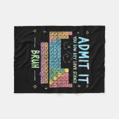 認める低鍵ラブサイエンス先生周期 フリースブランケット (正面(横))