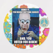 認める，あなたは目が覚めて後悔 – ステッカー ラベル (デザイン1)