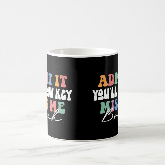 認めろ低鍵恋しく思だおもしろい コーヒーマグカップ (中央)