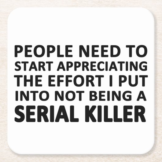 認め始める人々の必要性 スクエアペーパーコースター (正面)